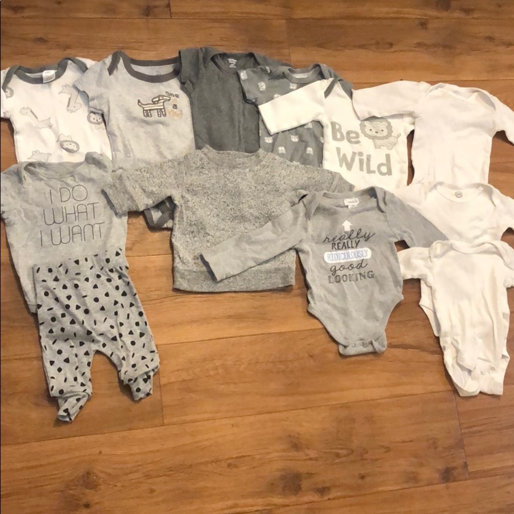 Grey Baby bundle! 0-3 months!